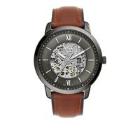 Fossil Neutra uhr für Herren, Automatikuhrwerk mit Edelstahl- oder Lederarmband, Dunkelgrau und Hellbraun, 44MM