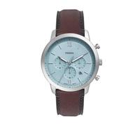 FOSSIL Neutra Uhr für Herren, Quarz-Chronographenwerk mit Lederarmband
