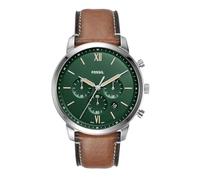 Fossil Neutra Uhr für Herren, Quarz-Chronographenwerk mit Lederarmband