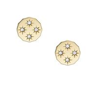 Fossil Ohrringe Für Frauen Sadie, Länge: 9mm, Breite: 9mm Gold-Edelstahl-Ohrringe, JF04381710