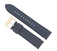 Fossil Original Uhrenarmband LB-FS5237 22mm Leder Blau Uhrband FS-5237