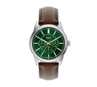 Fossil Pearson Uhr für Herren, Quarz Multifunktionswerk mit Edelstahl oder Lederarmband