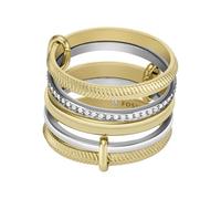 Fossil Prestack-Ring für Damen All Stacked Up Edelstahl Bicolor, JF045929989