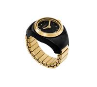 Fossil quarz goldfarbenem damen uhr mit schwarzem zifferblatt und edelstahl armband one_size Schwarz