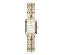 Fossil quarz goldfarbenem damen uhr mit weißem zifferblatt und edelstahl armband one_size Gold