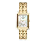 Fossil quarz goldfarbenem damen uhr mit weißem zifferblatt und edelstahl armband one_size Gold