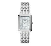 Fossil quarz silberfarbenem damen uhr mit weißem zifferblatt und edelstahl armband one_size Silber