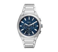 FOSSIL Everett Herrenuhr, Quarz-Chronographenwerk mit Edelstahl- oder Lederarmband