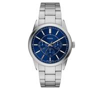 Fossil quarz silberfarbenem herren uhr mit blauemzifferblatt und edelstahl armband one_size Silber
