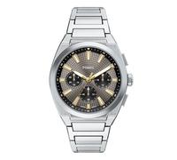 Fossil Chronograph Everett Herrenuhr – Quarz, Edelstahlarmband, grau