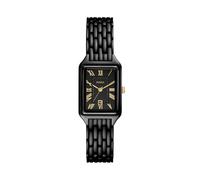 Fossil Raquel Damen-Armbanduhr mit drei Zeigern, Datumsanzeige, Edelstahl, Schwarz, Schwarz