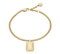 FOSSIL Damen Edelstahl mit Karabinerverschluss schmales Kettenarmband