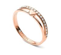 Fossil Ring Für Frauen Vintage Glitz, Länge: 21,5 X 20 X 6 Rose Gold Edelstahl Ring, JF03460791
