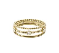 Fossil Ring Für Frauen Vintage Iconic, Höhe: 7,4mm Gold-Edelstahl-Ring, JF03801710