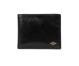 Fossil Ryan RFID-blockierendes Leder Bifold Wallet für Herren, Schwarzer Passcase, Einheitsgröße