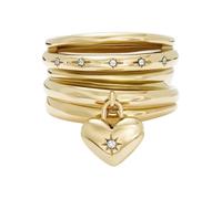 Fossil Sadie Damen Goldfarbener Edelstahlring, JF048347105