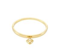 Fossil Armband Sadie Edelstahl Herz mit Glasstein Gold Druckknopfverschluss Damen