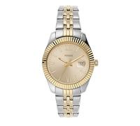 Fossil Scarlette Watch für Damen, 33mm Quarz-Dreizeiger-Datumswerk mit Edelstahlarmband