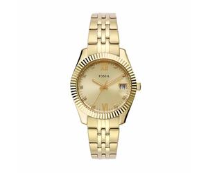 Fossil Scarlette Watch für Damen, 33mm Quarz-Dreizeiger-Datumswerk mit Edelstahlarmband