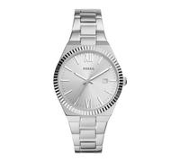 Fossil Scarlette Watch für Damen, 38mm Quarz-Dreizeiger-Datumswerk mit Edelstahlarmband