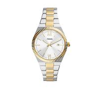 Fossil Scarlette Watch für Damen, 38mm Quarz-Dreizeiger-Datumswerk mit Edelstahlarmband