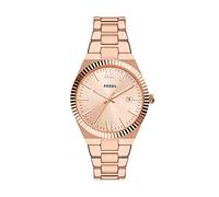 Fossil Scarlette Watch für Damen, 38mm Quarz-Dreizeiger-Datumswerk mit Edelstahlarmband