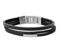 Fossil Herrenarmband aus Edelstahl oder Leder mit Faltverschluss