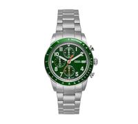 Fossil Sport Tourer uhr für Herren, Chronographenwerk mit Edelstahl- oder Lederarmband, Grün, 42MM