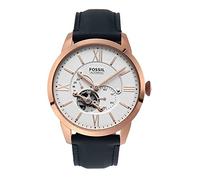 Fossil Townsman uhr für Herren, Mechanisches Automatikwerk mit Edelstahl- oder Lederarmband, Weiß, 44MM
