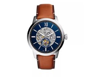 Fossil Uhren - 48mm Automatic Leather Watch - Gr. unisize - in Braun - für Damen