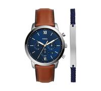 Fossil FS5708SET NEUTRA Uhr & Armband Uhr Herrenuhr Chrono Datum braun
