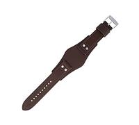Fossil Uhrenarmband 22mm Leder Braun Silber - CH-2891 | LB-CH2891