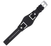 Fossil Uhrenarmband 14mm Leder Schwarz JR1156