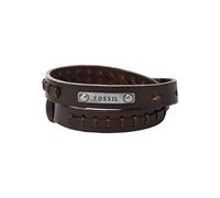 Fossil Vintage Casual Herren Leder oder Edelstahl mit Karabiner, Schließe oder Faltschließe Armband