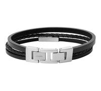 Fossil Herrenarmband aus Edelstahl oder Leder mit Faltverschluss