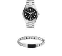 Fossil Watch FS5976 + Herrenarmband Textured Plaque Edelstahl, JF04411040