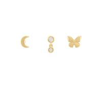 Fossil Damen Jewelry Goldfarbener Messing Ohrring, JA7278SET
