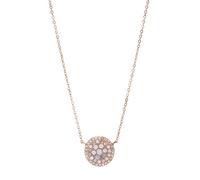FOSSIL Women's rose gold tone Edelstahl mit Karabinerverschluss Round pendant necklace