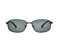 Foster Grant Wrangler Flat Land Sonnenbrille - Polarisierte Unisex Wrap Sonnenbrille in Schwarz mit Metallrahmen, Federscharnier, kratzfesten Gläsern & UV400-Schutz für den Alltag draußen