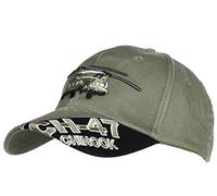 Fostex Baseball-Kappe, Grün, verstellbar, bestickt, Helikopter, CH-47, Chinook 215162-268, Airsoft Engin Transport Armee, US-Militär-Armee, US-Army