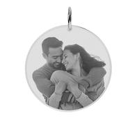 Foto Gravuranhänger Rund aus echtem 585er Gold - AN411W