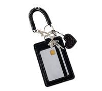 Fotokartenhalter, Schutz für Ausweise, aus Leder, mit Charme, Herz, D, Liebe, Armband, Spiralbindung, Damen, Studenten, Fans, Reisen, Schule