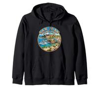 Fotorealistisches Reise-Souvenir San Juan Puerto Rico Kapuzenjacke