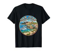 Fotorealistisches Reise-Souvenir San Juan Puerto Rico T-Shirt