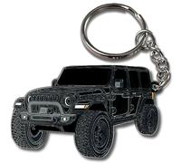 FOUR WHEEL BEAST Jeep Wrangler Schlüsselanhänger - Offiziell lizenziertes Jeep Rubicon Zubehör JL Schlüsselanhänger JKU 2024 2023, Schwarz, 2" x 1.5"
