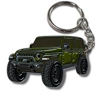 FOUR WHEEL BEAST Wrangler Schlüsselanhänger Zubehör JL Schlüsselanhänger JKU Fob Kompatibel mit Jeep Wrangler Rubicon 2023 2022 2021, Grün , Large