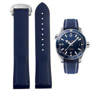 FOUUA Uhrenarmband für Omega Silikon Gummi Uhrenarmbänder 20mm 22mm Sanft Wasserdicht Sport Ersatz Faltschließe Armbänder Original Uhrenarmband Omega Seamaster SpeedMaster De Ville