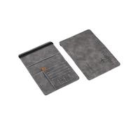 FOVAOK Herren-Geldbörse aus PU-Leder, Reisepass, Geldbörse, Karte, Reisezubehör, Handtrage, Reisepass, Visitenkartenhalter, grau, Einheitsgröße