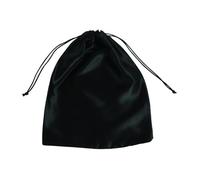 FOVAOK Satin-Aufbewahrungstasche für Perücken oder Bündel, Kordelzugbeutel für Reiseutensilien, 25 x 35 cm, Schwarz, 2 Stück