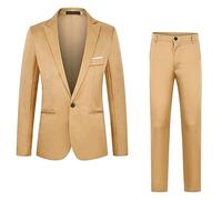 Foweknow Anzug Herren 2-Teilig Sakko Hose Set Slim Fit Stretch Herrenanzug Hochzeit Regular Modern Jacket Für Business Sportliche Suits Outfit Komplett Männer Elegant Hochzeitsanzug